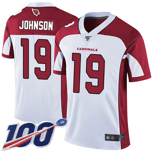 Arizona Cardinals Limited White Men KeeSean Johnson Road Jersey NFL Football #19 100th Season Vapor Untouchable->arizona cardinals->NFL Jersey